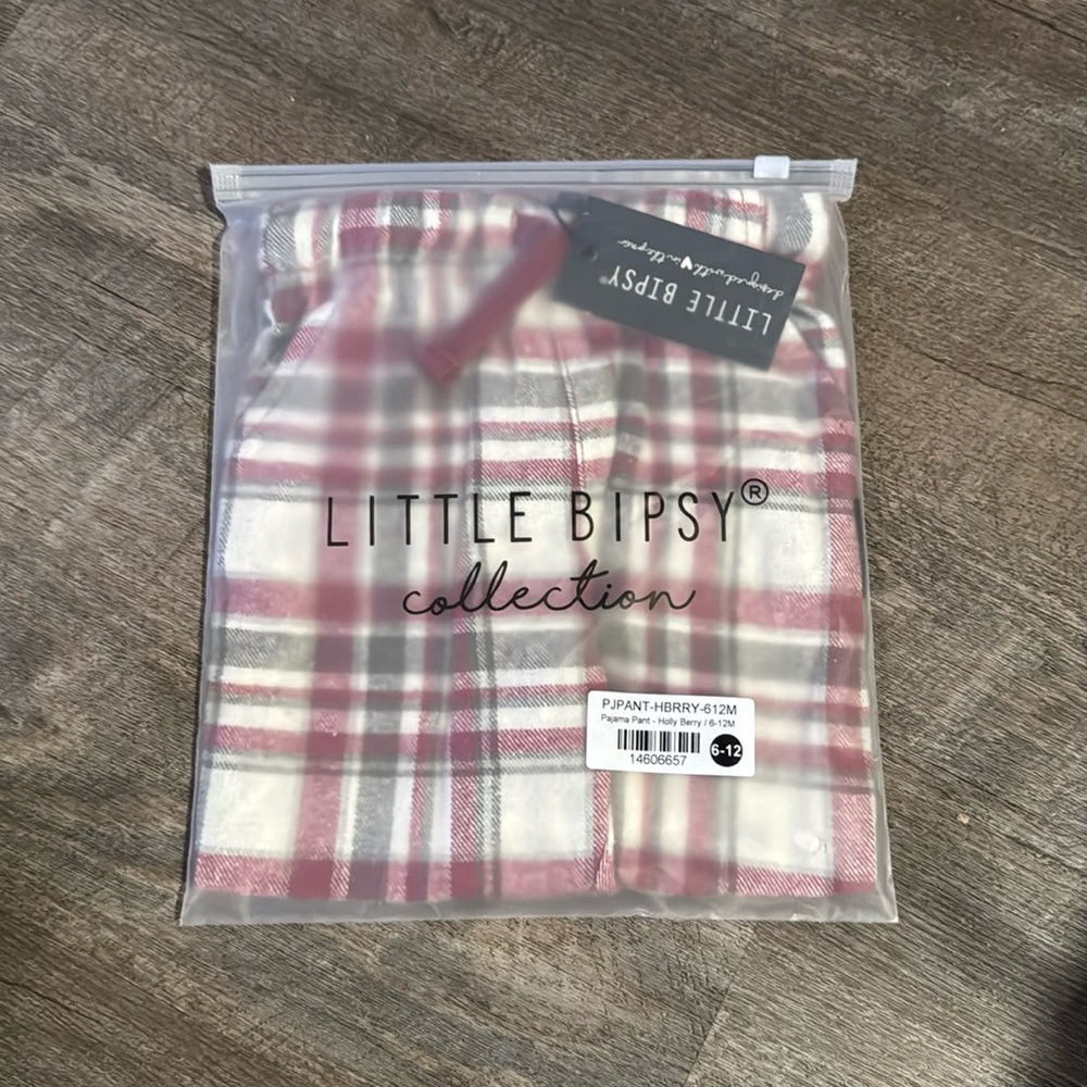 6-12 Red Plaid Holiday Joggers